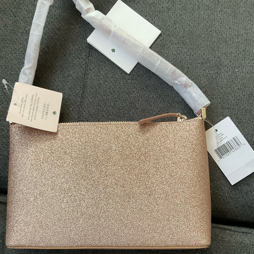 Kate Spade Rose Pink Joeley Glitter Crossbody Purse
